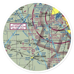 Weiss Acres Airport (24KS) VFR Sectional Sticker (30 mile)