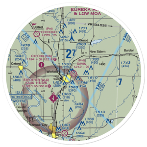 Davis Field (2KS4) VFR Sectional Sticker (30 mile)
