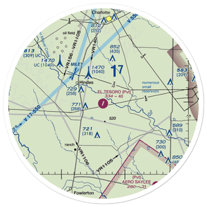 El Tesoro Ranch Airport (02TS) VFR Sectional Sticker (30 mile)