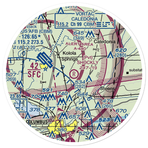 Shockly Field (2MS3) VFR Sectional Sticker (20 mile)