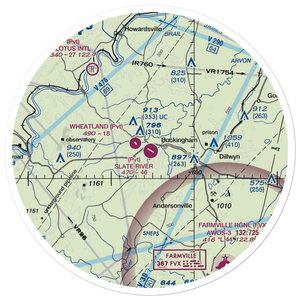 Slate River Ranch Airport (8VA1) VFR Sectional Sticker (30 mile)