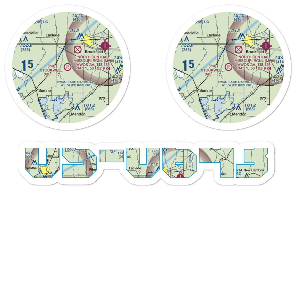 Stockwell Field (MU03) VFR Sectional Sticker Pack 