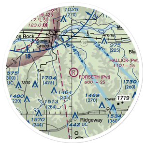 Forseth Field (WI61) VFR Sectional Sticker (20 mile)