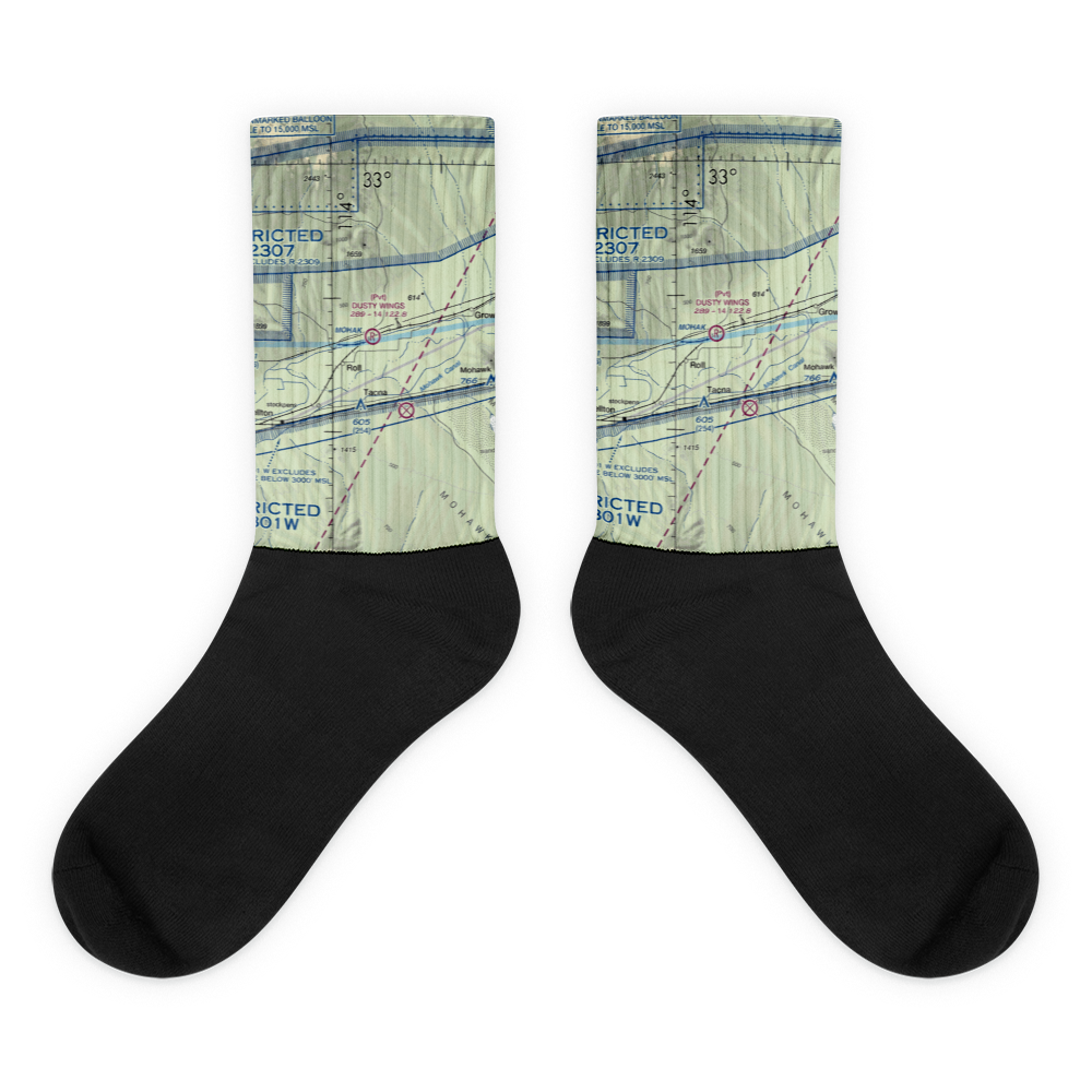 Dusty Wings Field (US-0638) VFR Sectional Socks 