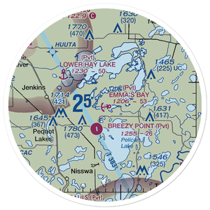 Emma's Bay Seaplane Base (2MN5) VFR Sectional Sticker (20 mile)