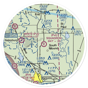 Squadron Field (11KS) VFR Sectional Sticker (20 mile)