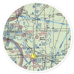 Squadron Field (11KS) VFR Sectional Sticker (30 mile)
