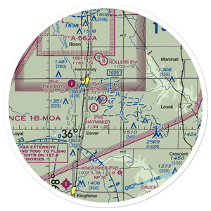 Haymaker Private Airport (35OK) VFR Sectional Sticker (30 mile)