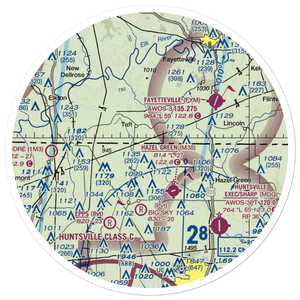 Hazel Green Acres Airport (8AL7) VFR Sectional Sticker (30 mile)