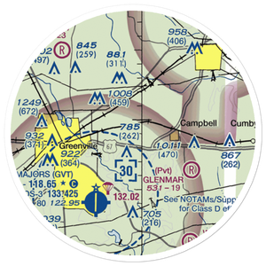 Sword's Landing Airport (77TA) VFR Sectional Sticker (20 mile)