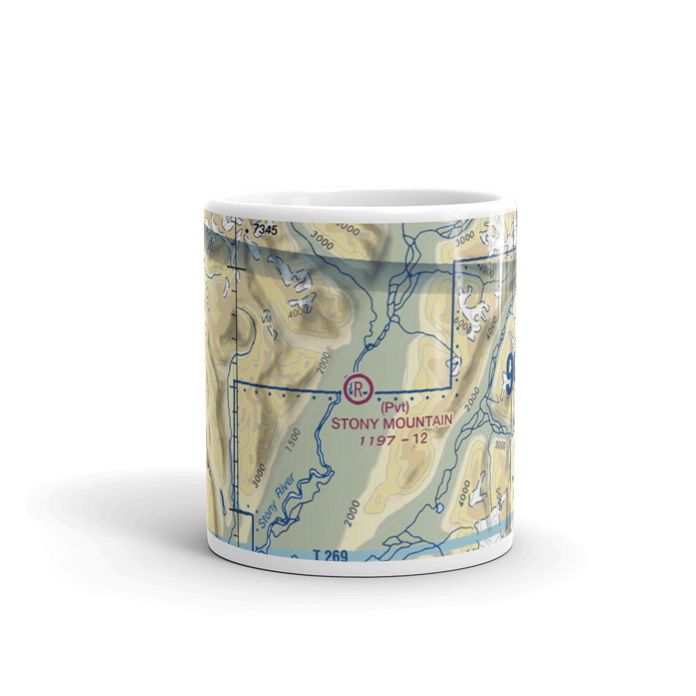 Stony Mountain Lodge Airport (AK53) VFR Sectional  Mug 