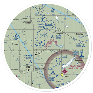 Lone Tree Airport (SD59) VFR Sectional Sticker (30 mile)