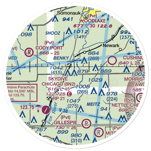 Friends Field (7IL9) VFR Sectional Sticker (20 mile)