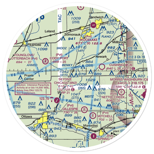 Friends Field (7IL9) VFR Sectional Sticker (30 mile)