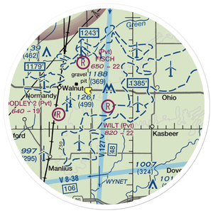 Wilt RLA Airport (IL76) VFR Sectional Sticker (20 mile)
