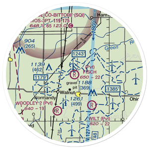 Fisch RLA Airport (IL83) VFR Sectional Sticker (20 mile)