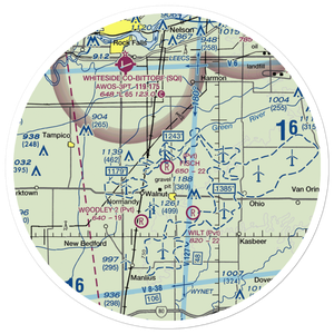 Fisch RLA Airport (IL83) VFR Sectional Sticker (30 mile)