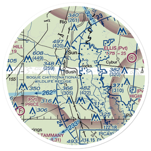 Fokker Field (2LA8) VFR Sectional Sticker (20 mile)