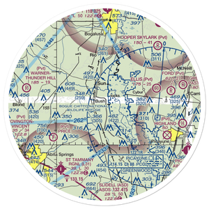 Fokker Field (2LA8) VFR Sectional Sticker (30 mile)