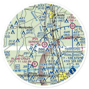 Serenity Field Airport (14LA) VFR Sectional Sticker (20 mile)