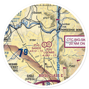 Sands Airport (ID67) VFR Sectional Sticker (20 mile)