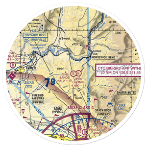 Sands Airport (ID67) VFR Sectional Sticker (30 mile)