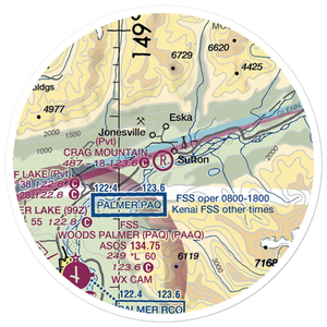 Crag Mountain Airport (52AK) VFR Sectional Sticker (20 mile)