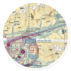 Crag Mountain Airport (52AK) VFR Sectional Sticker (30 mile)