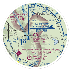 Joseph Scott Airport (MU22) VFR Sectional Sticker (20 mile)