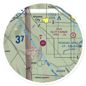 Sawtooth Airport (AZ04) VFR Sectional Sticker (20 mile)