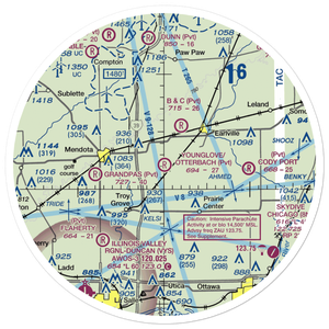 Younglove/Otterbach Airport (IL55) VFR Sectional Sticker (30 mile)