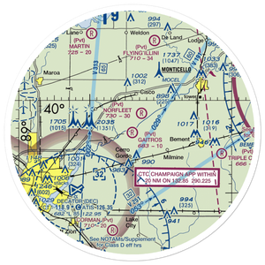Gaitros STOL Airport (88IL) VFR Sectional Sticker (30 mile)