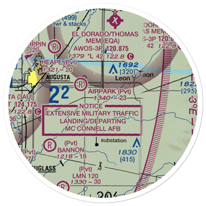 Riverbend Ranch Airport (77KS) VFR Sectional Sticker (20 mile)