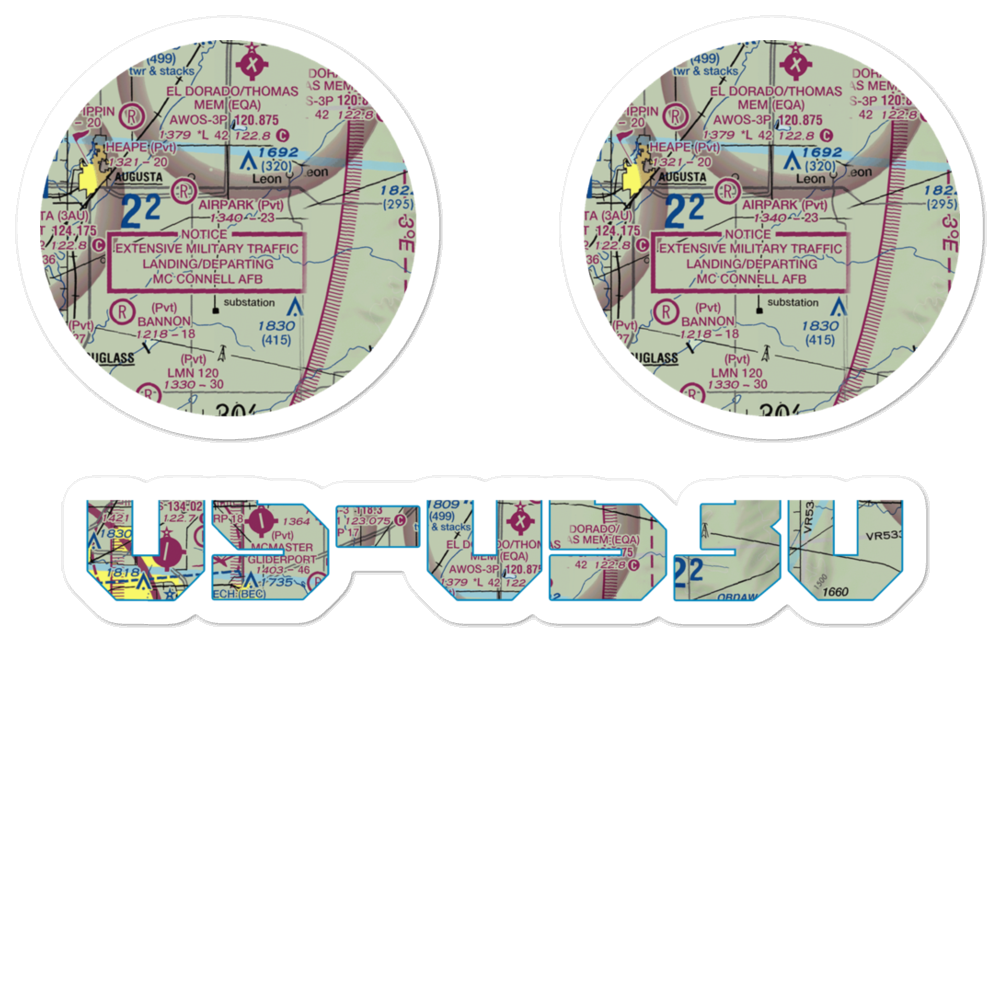 Riverbend Ranch Airport (77KS) VFR Sectional Sticker Pack 