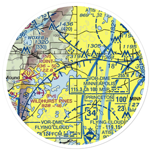 Wayzata Bay Landing Seaplane Base (MN37) VFR Sectional Sticker (20 mile)