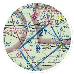 Ross Airport (26OH) VFR Sectional Sticker (20 mile)