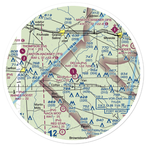 Delva Field Airport (00TX) VFR Sectional Sticker (30 mile)