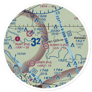 Sunny V Ranch Airport (7TS3) VFR Sectional Sticker (20 mile)