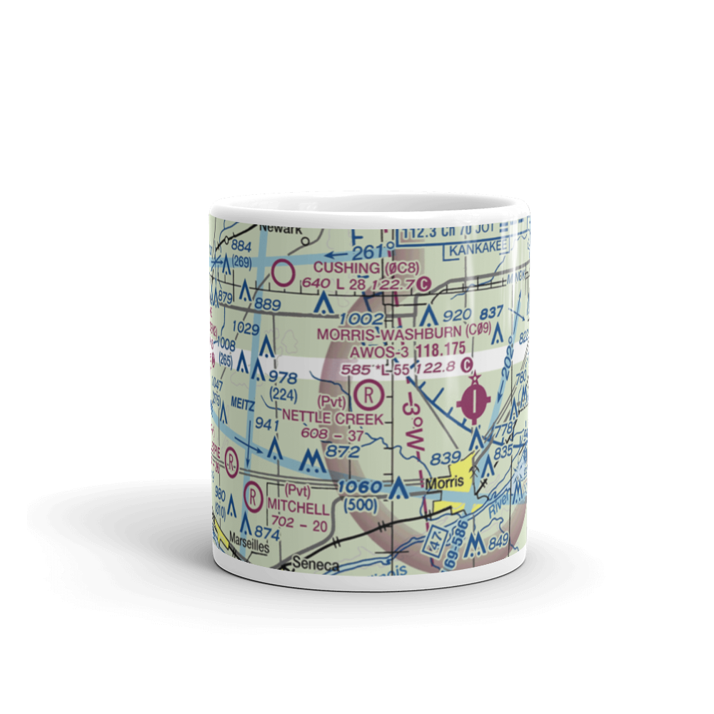 Nettle Creek Landings Airport (IL68) VFR Sectional  Mug 