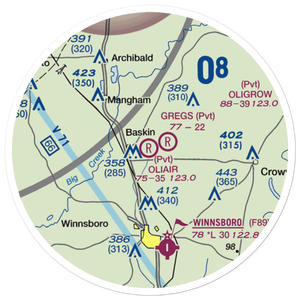Oliair Airport (LS20) VFR Sectional Sticker (20 mile)