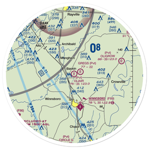 Oliair Airport (LS20) VFR Sectional Sticker (30 mile)