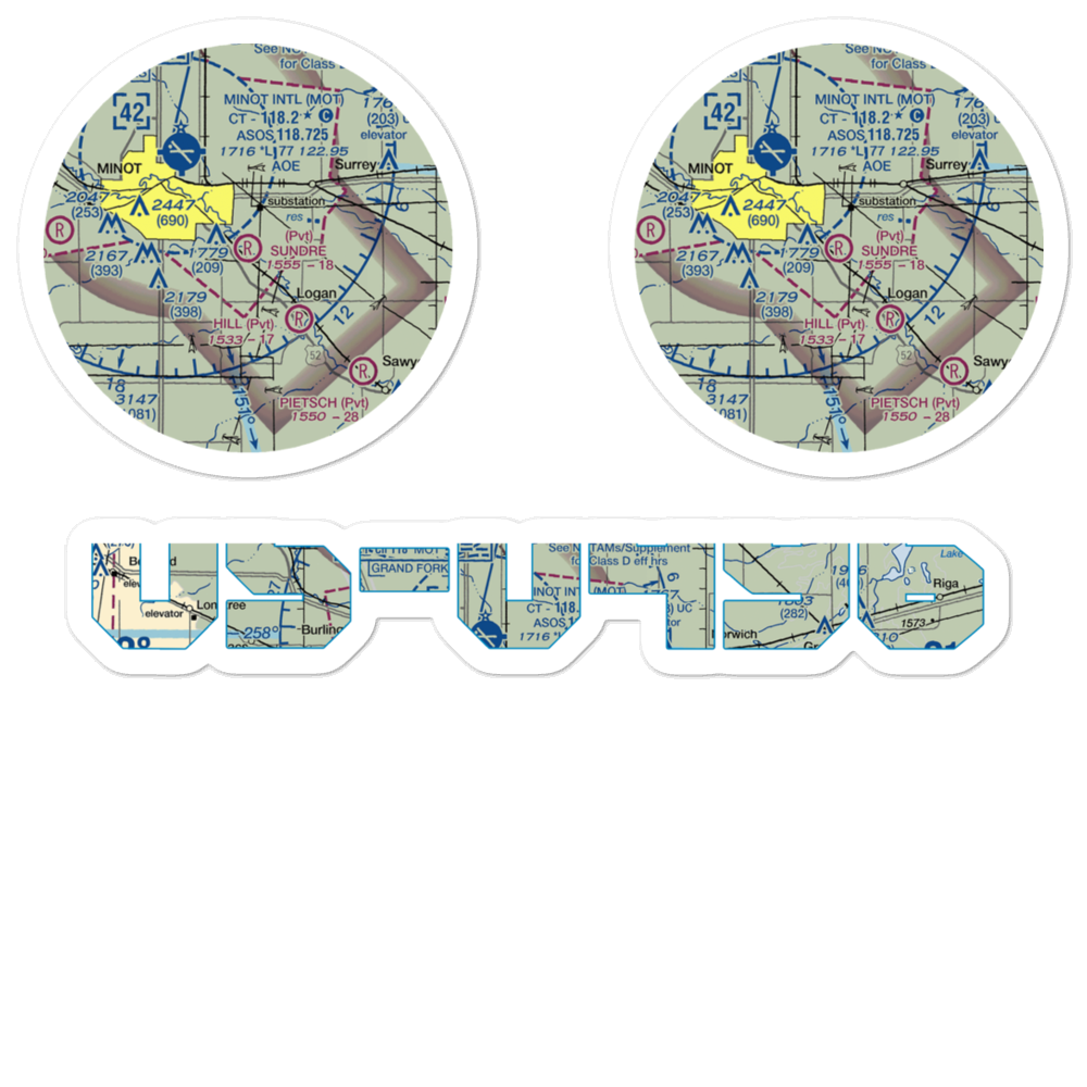 Sundre Airport (ND36) VFR Sectional Sticker Pack 
