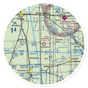 Stichnoth RLA Airport (68IL) VFR Sectional Sticker (30 mile)
