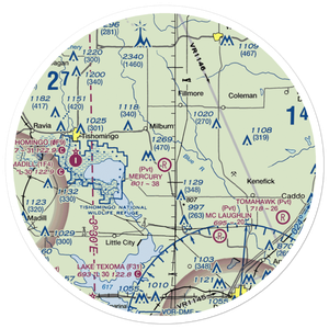 Mercury Ranch Airport (2OK1) VFR Sectional Sticker (30 mile)
