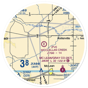 McClellan Creek Airport (0TS9) VFR Sectional Sticker (20 mile)