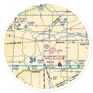 McClellan Creek Airport (0TS9) VFR Sectional Sticker (30 mile)
