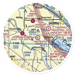 Weitz Airport (ID10) VFR Sectional Sticker (20 mile)