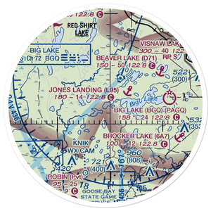 Haggards Landing Seaplane Base (AK48) VFR Sectional Sticker (20 mile)