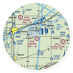 Sugar Hollow RLA Airport (IL27) VFR Sectional Sticker (20 mile)