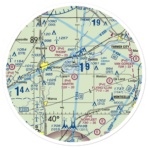 Sugar Hollow RLA Airport (IL27) VFR Sectional Sticker (30 mile)